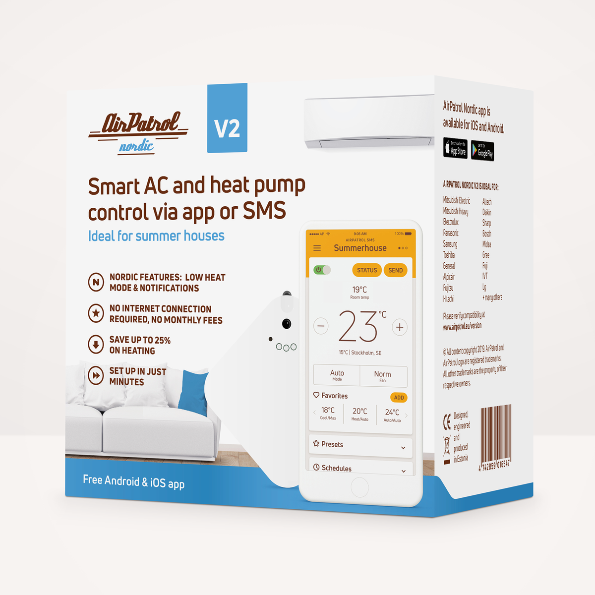 AirPatrol GSM Nordic 2.0 kauko-ohjain