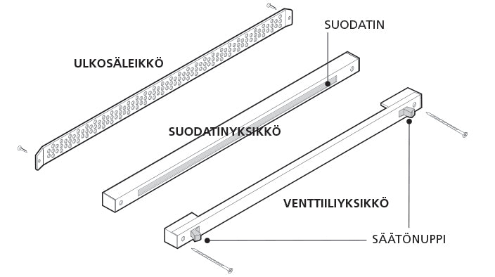 Korvausilmaventtiili Biobe VS-B 30