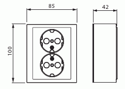 Pistorasia ABB Impressivo 2-osainen IP21 PPJ HL Oranssi