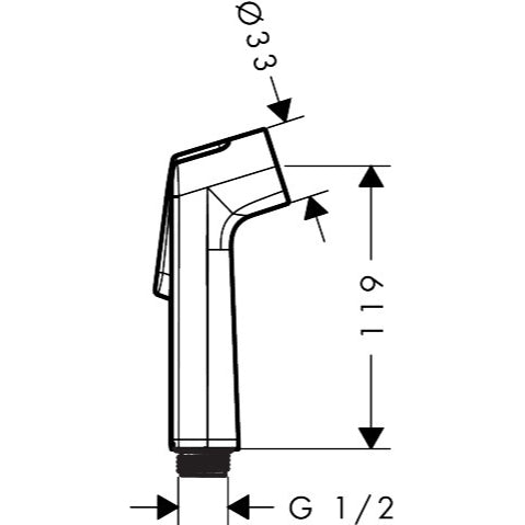 Bidekäsisuihku Hansgrohe 29338000 BIDE KROMI