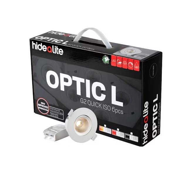 Alasvalo Hide - a - Lite Optic G2 L Quick 460lm 7.5W 930 Valkoinen 6 - pack - KarelianStore