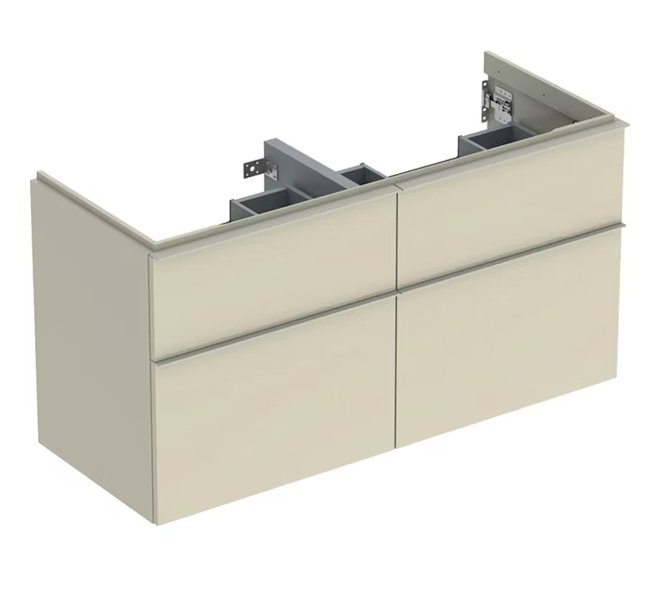 Allaskaappi Geberit Icon 1184x476x615 mm Hiekanharmaa Neljällä Laatikolla - KarelianStore