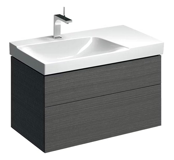 Allaskaappi Geberit Xeno2 880x530x462 mm Sculturan Harmaa Puukuvio Vasen - KarelianStore