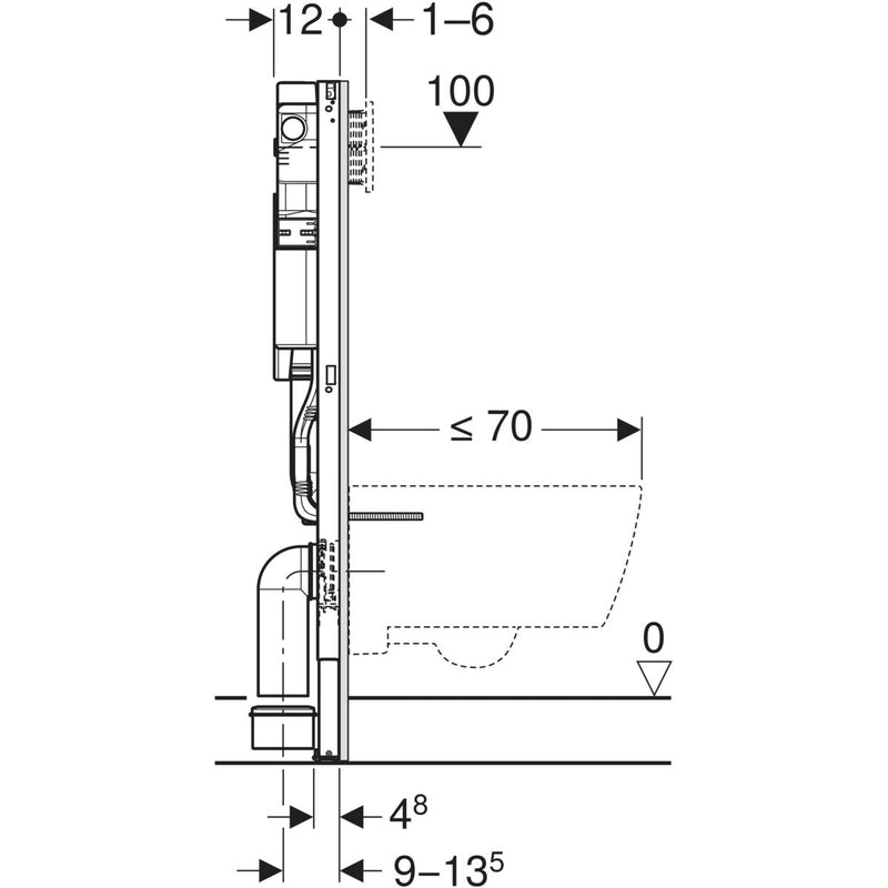 Asennusteline Geberit Duofix Sigma 112cm PE - X - KarelianStore