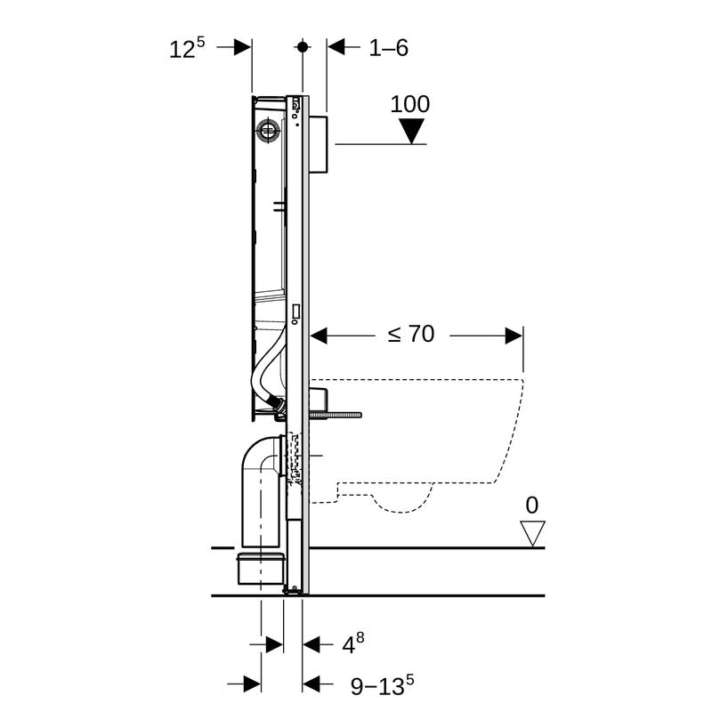 Asennusteline Geberit Duofix Sigma SAWA 112cm PE - X - KarelianStore