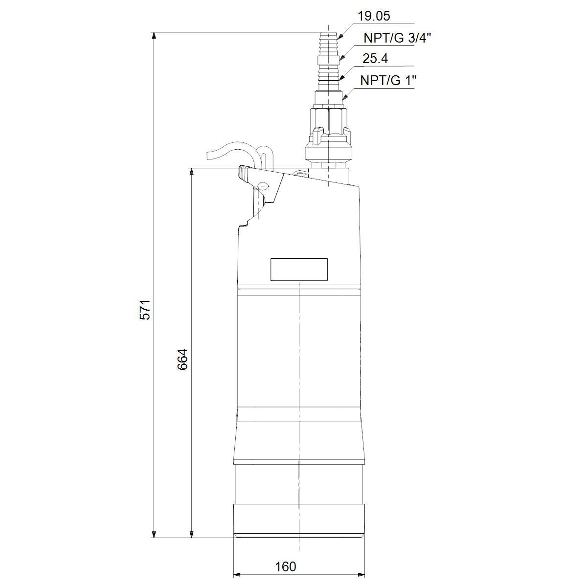 Avokaivopumppu Grundfos SBA 3 - 45 A - KarelianStore