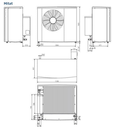 Ilma - vesilämpöpumppu Nibe S2125 - 12 12 kW 3x400V - KarelianStore
