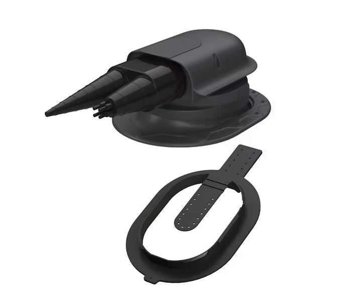 Kattoläpivienti Vilpe Click Solar Classic Musta - KarelianStore