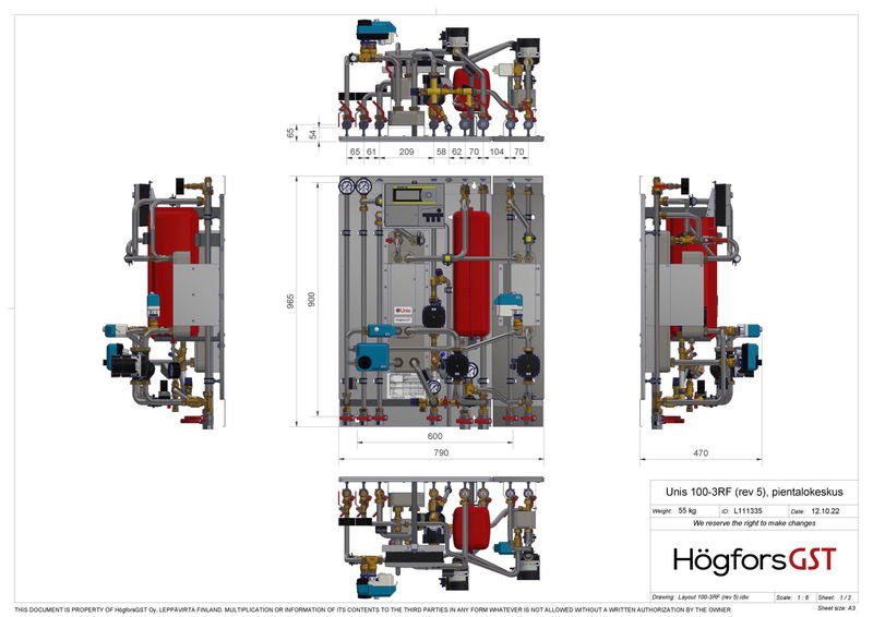 Kaukolämpökeskus HÖGFORSGST UNIS 100 - 3RF OUMAN - KarelianStore