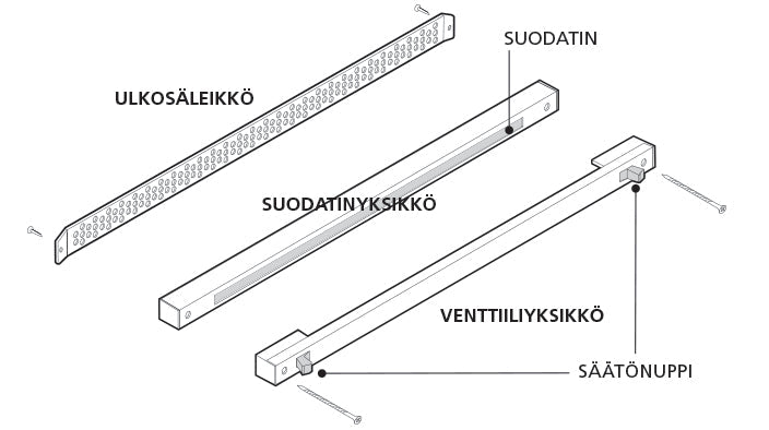 Korvausilmaventtiili Biobe VS - B 60 - KarelianStore