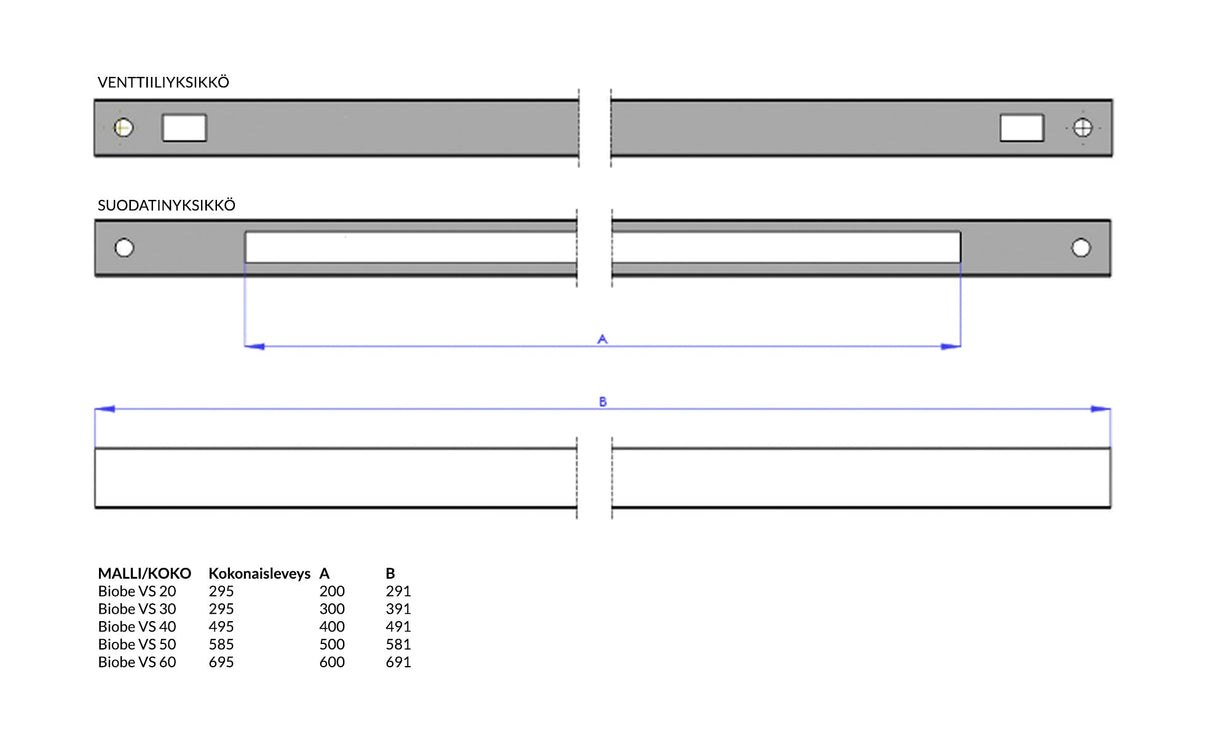 Korvausilmaventtiili Biobe VS - B 60 - KarelianStore
