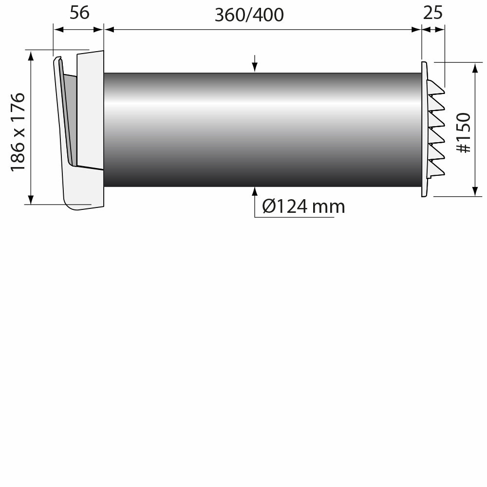Korvausilmaventtiili Fresh TL80C DBS - KarelianStore
