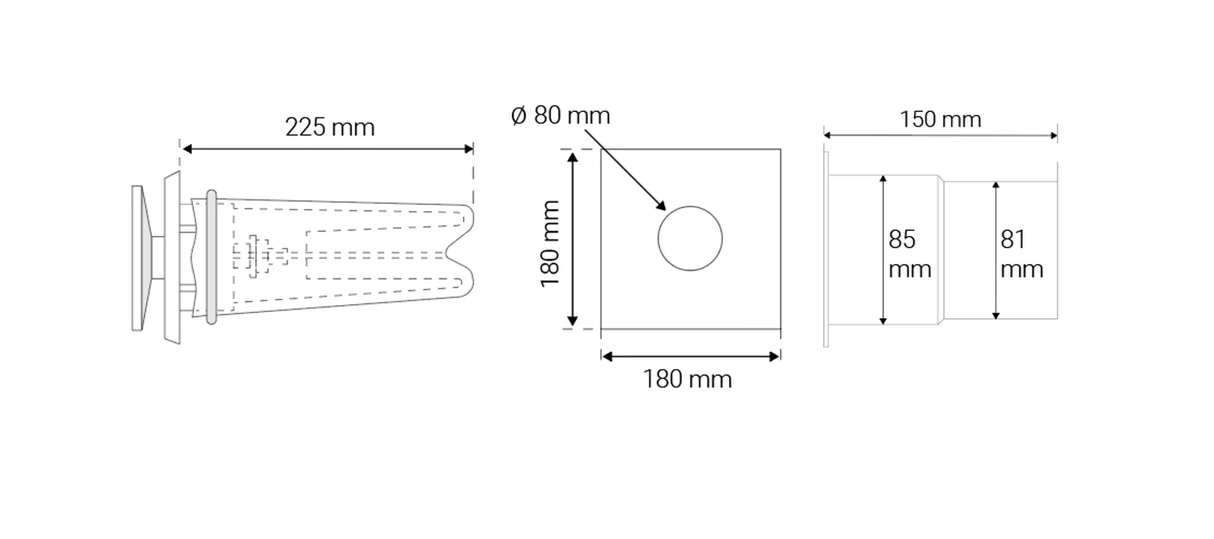Korvausilmaventtiili Velco FIX - 80 - KarelianStore