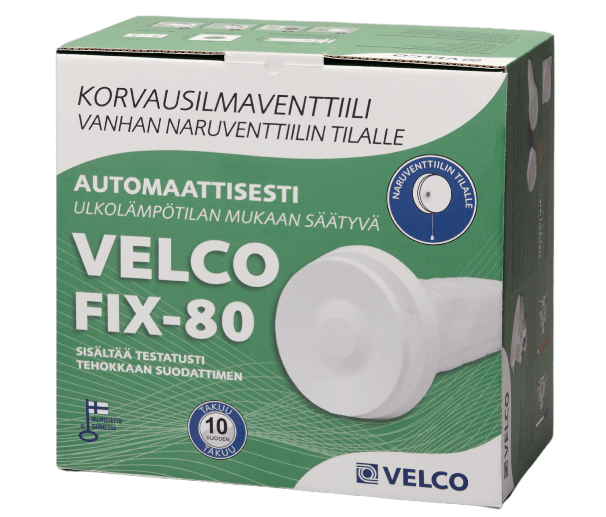 Korvausilmaventtiili Velco FIX - 80 - KarelianStore