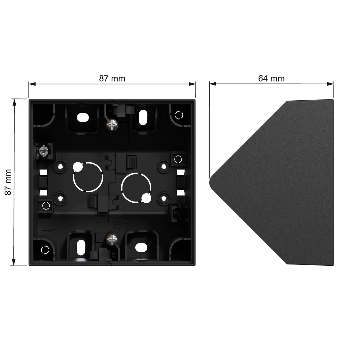 Kulmakotelon Päätyosat Elko One Musta - KarelianStore