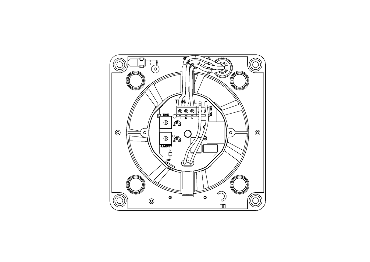 Kylpyhuonepuhallin Opal WEB100ZH Ajastimella ja Kosteusanturilla - KarelianStore