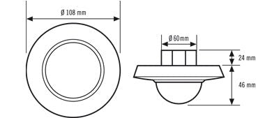 Läsnäolotunnistin Esylux PD - C360i 24m DUO Dali Valonm - KarelianStore
