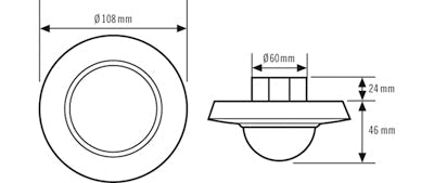 Läsnäolotunnistin Esylux PD - C360i 25m Plus Valkoinen - KarelianStore