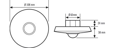 Läsnäolotunnistin Esylux PD - C360I 8 Duo Dali Valonm - KarelianStore