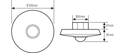 Läsnäolotunnistin Esylux PD - C360i 8m Valkoinen - KarelianStore