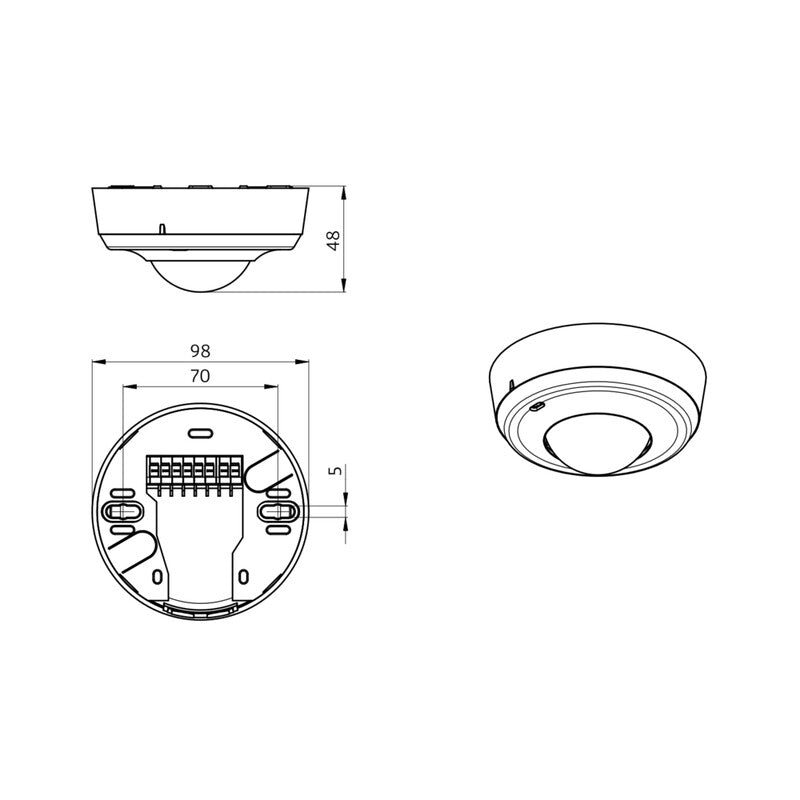 Läsnäolotunnistin Luxomat PD2 - M - 2C - AP 360D Valonm Valkoinen - KarelianStore