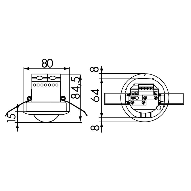Läsnäolotunnistin Luxomat PD2 - M - 2C - FP - 360D Valonm Valkoinen - KarelianStore