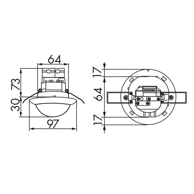 Läsnäolotunnistin Luxomat PD4 - M - 1C - C - FP Valonm - KarelianStore