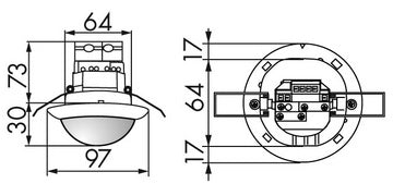 Läsnäolotunnistin Luxomat PD4 - S - FP Orja Valonm Valkoinen - KarelianStore