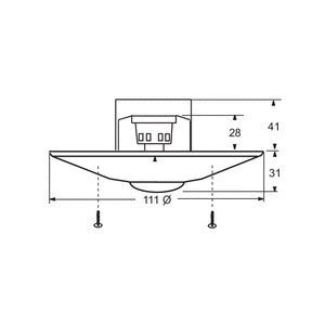 Läsnöolotunnistin ABB Basic Line 360D 1000W VA 230V IP40 UKA VA - KarelianStore