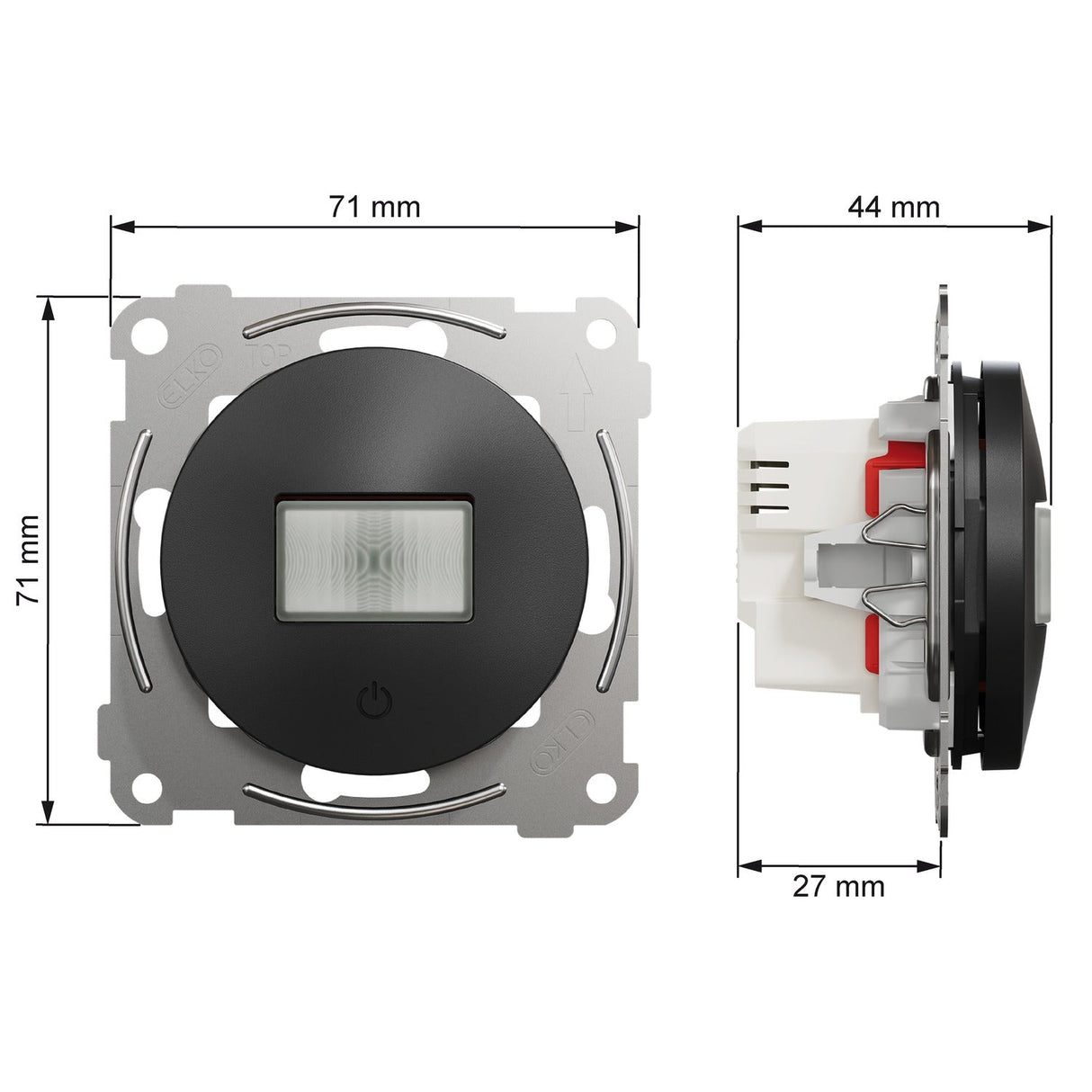 Liiketunnistin ELKO One PIR 10A 160 IP21 Musta - KarelianStore