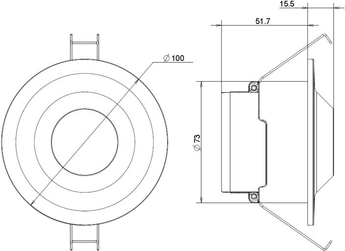 Liiketunnistin Hager EE805A 360D 10A IP21 UKA Valkoinen - KarelianStore