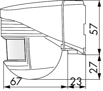 Liiketunnistin Luxomat LC200 12m 2000W IP44 Valkoinen - KarelianStore