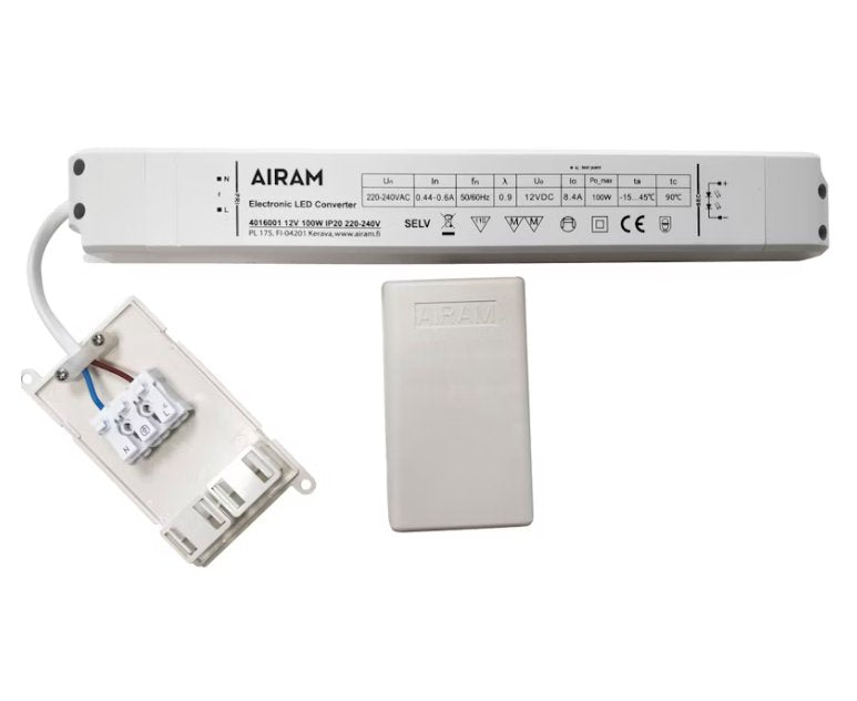 Liitäntälaite Airam Tasajännite 12V 100W IP20 - KarelianStore