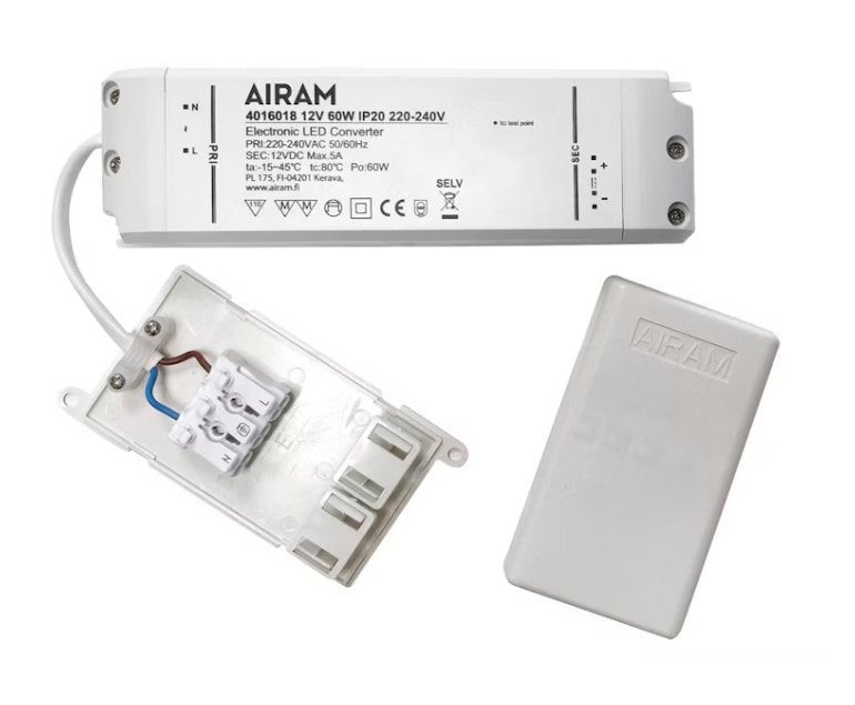 Liitäntälaite Airam Tasajännite 12V 60W IP20 - KarelianStore