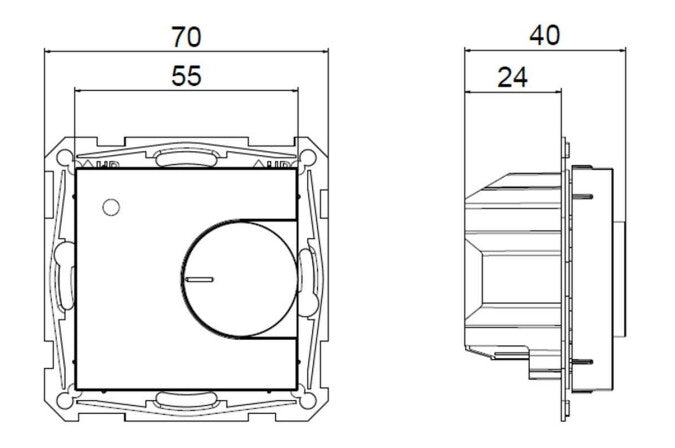 Yhdistelmätermostaatti Opal EcoEasy 16 IP21 16A