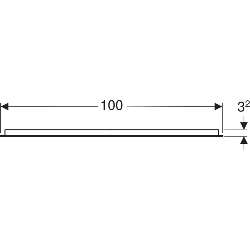 Peili Geberit Option Basic Square 1000x900x32 mm Alumiini - KarelianStore