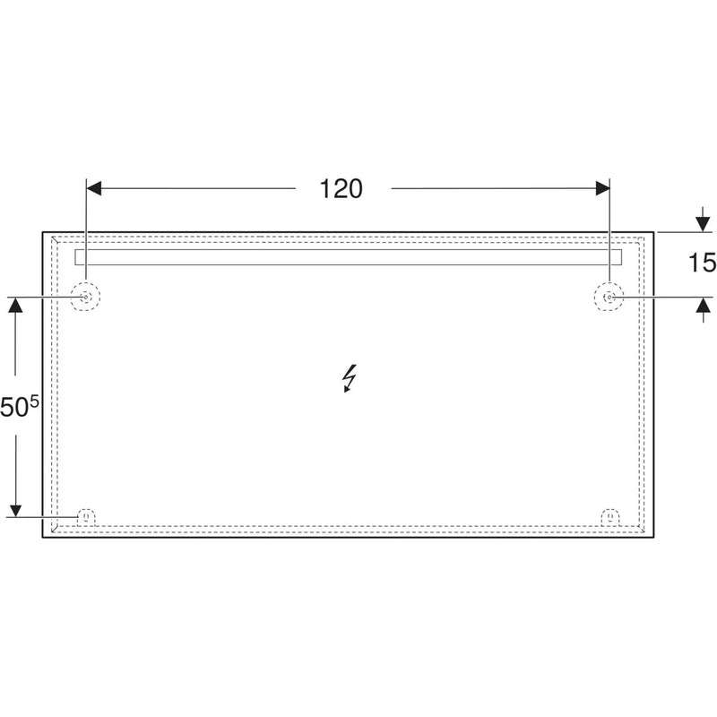 Peili Geberit Option Basic Square 1400x700x32 mm Alumiini - KarelianStore