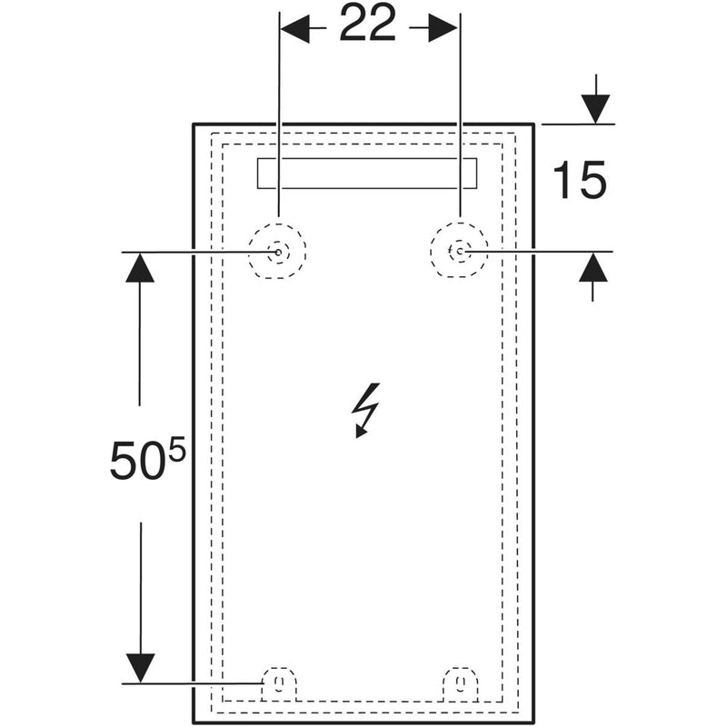 Peili Geberit Option Basic Square 400x700x32 mm Alumiini - KarelianStore
