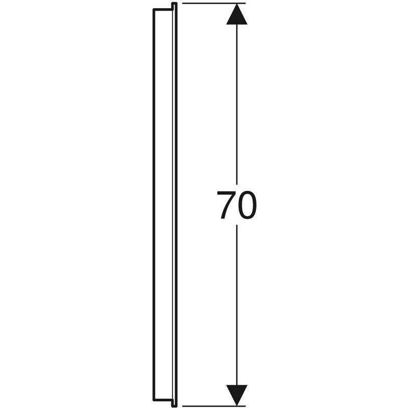 Peili Geberit Option Basic Square 400x700x32 mm Alumiini - KarelianStore