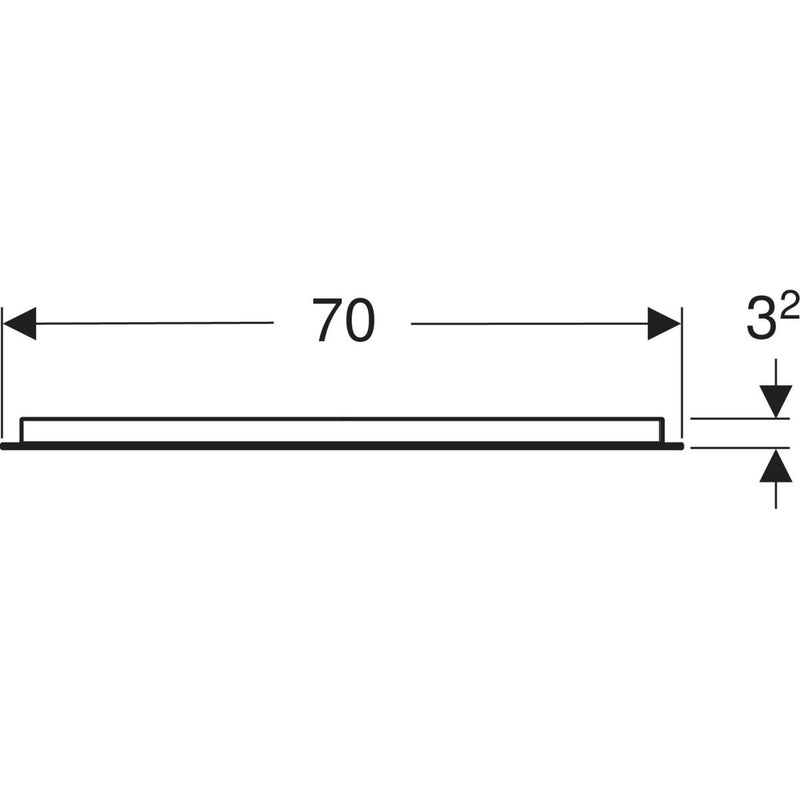 Peili Geberit Option Basic Square 700x700x32 mm Alumiini - KarelianStore