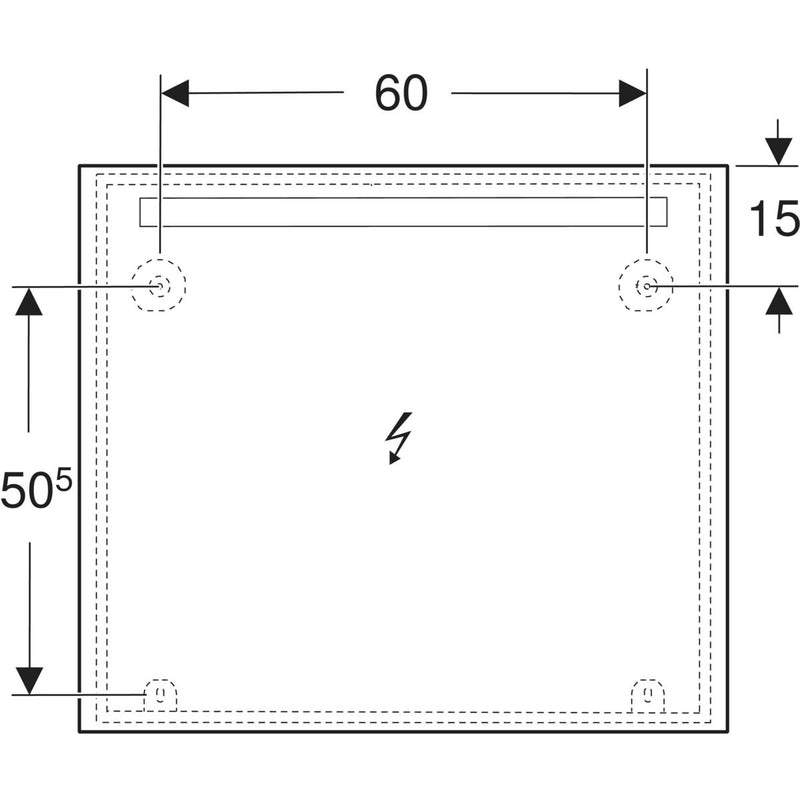 Peili Geberit Option Basic Square 800x700x32 mm Alumiini - KarelianStore