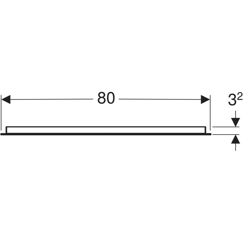 Peili Geberit Option Basic Square 800x900x32 mm Alumiini - KarelianStore