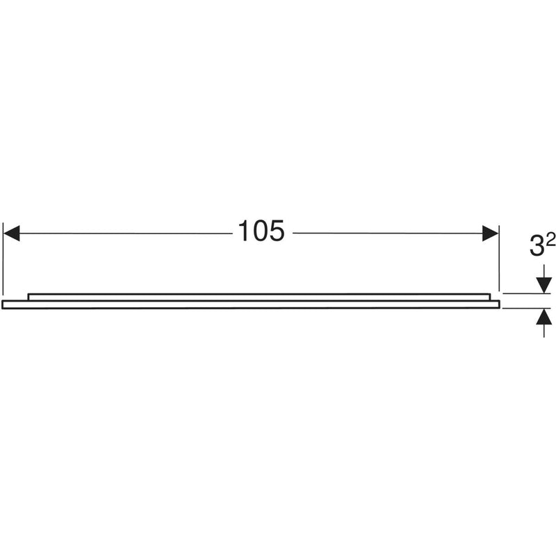Peili Geberit Option Plus Square 1050x700x32 mm Musta matta - KarelianStore