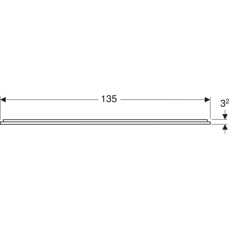 Peili Geberit Option Plus Square 1350x700x32 mm Musta matta - KarelianStore