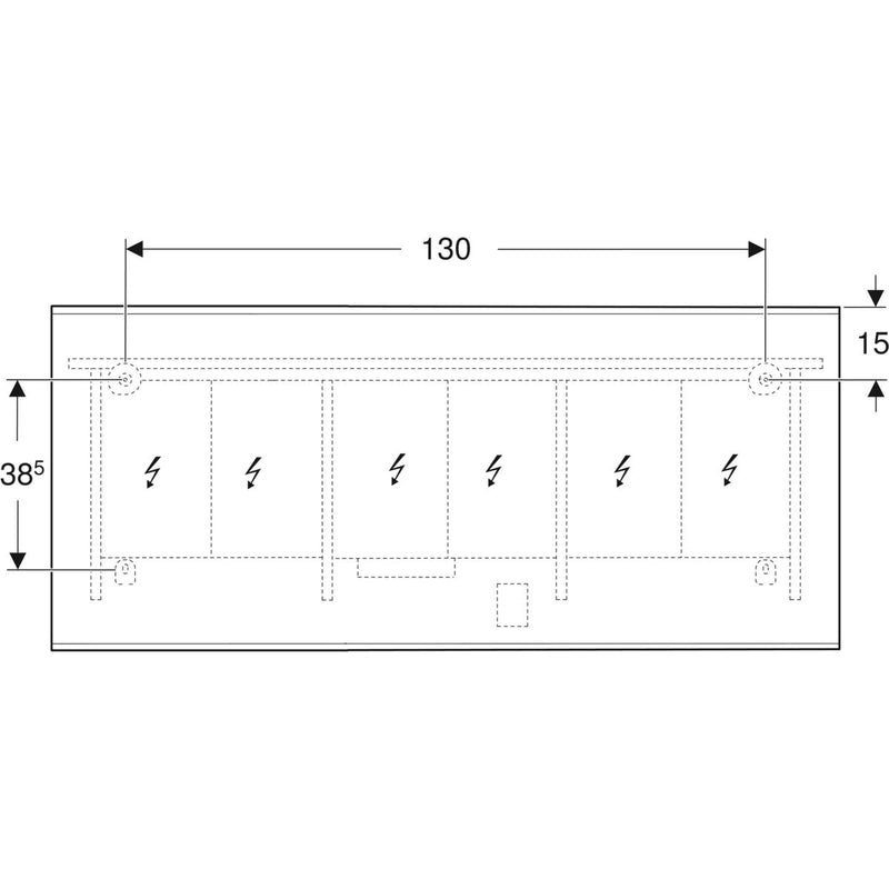 Peili Geberit Option Plus Square 1600x700x32 mm Alumiini - KarelianStore