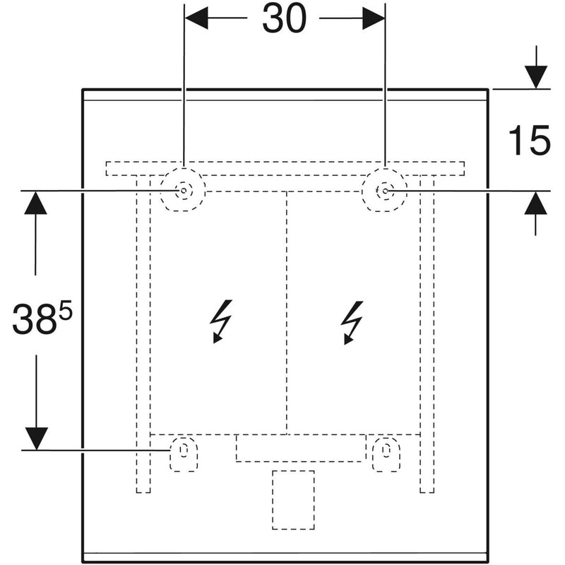 Peili Geberit Option Plus Square 600x700x32 mm Alumiini - KarelianStore