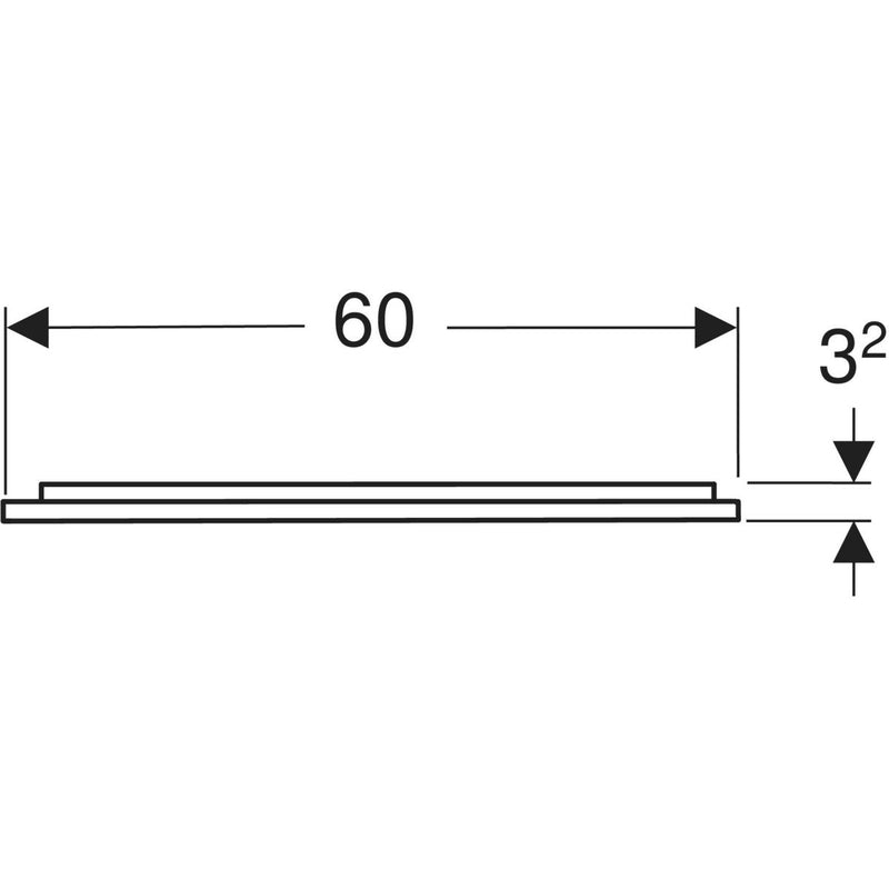 Peili Geberit Option Plus Square 600x700x32 mm Musta matta - KarelianStore