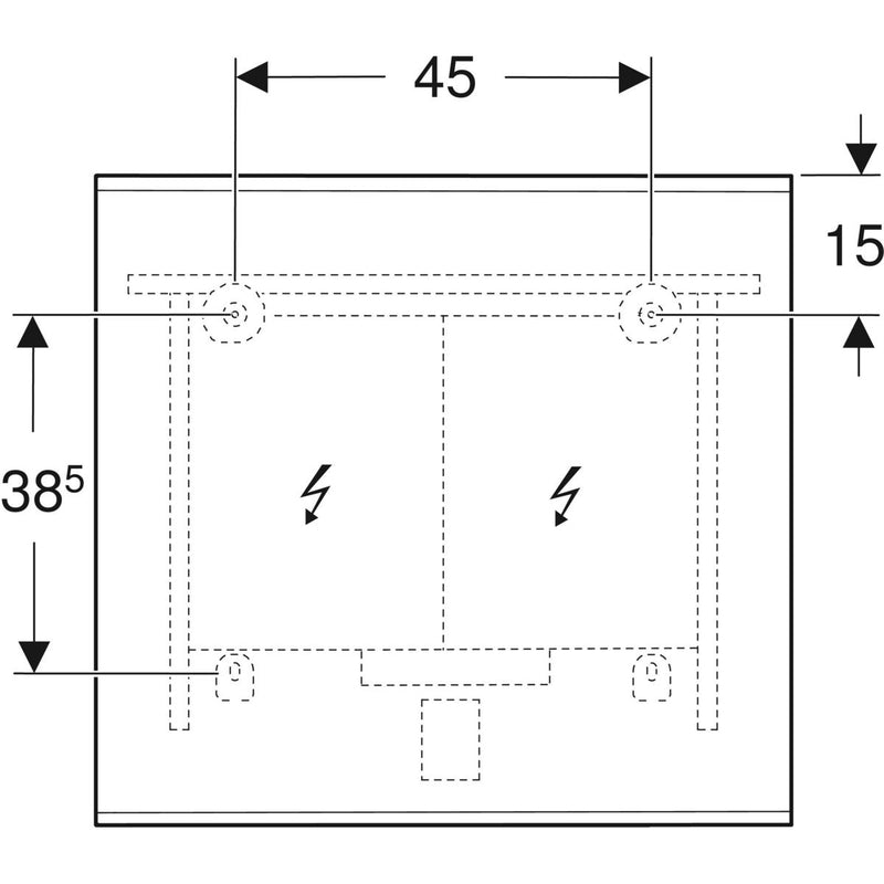 Peili Geberit Option Plus Square 750x700x32 mm Alumiini - KarelianStore