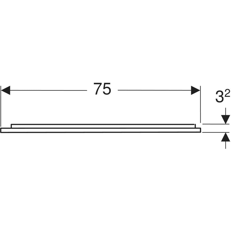Peili Geberit Option Plus Square 750x700x32 mm Alumiini - KarelianStore