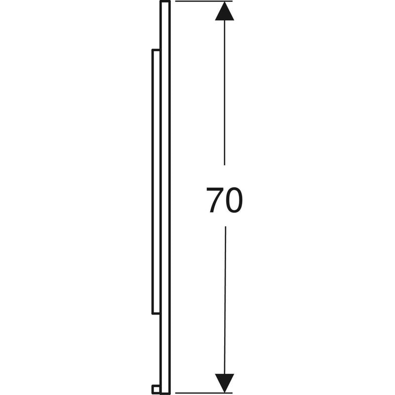 Peili Geberit Option Plus Square 750x700x32 mm Musta matta - KarelianStore
